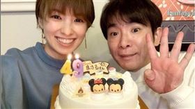 日本女星南明奈與諧星濱口優。（圖／南明奈IG）