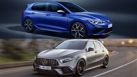 ▲Volkswagen Golf R、Mercedes-Benz A45 S（圖／翻攝自Volkswagen、Mercedes-Benz官網）