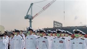 蔡英文出席海軍潛艦國造開工典禮。（圖／總統府提供）