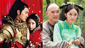 趙麗穎、馮紹峰/螢幕情侶/楊冪、林依晨（合成圖／翻攝自微博、豆瓣）