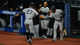 ▲史坦頓（Giancarlo Stanton）單場雙響砲。（圖／翻攝自洋基推特）