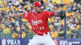 ▲味全龍先發投手鋼龍。（圖／記者劉彥池攝影）