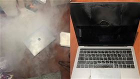  爆料公社二社／Apple電腦爆炸了！（圖／翻攝自爆料公社二社）