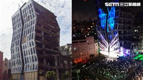 怪怪屋光雕秀。（合成圖／記者陳韋帆攝影、業者提供）