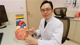 亞大醫院心臟內科主任王宇澄指出冠狀動脈阻塞位置