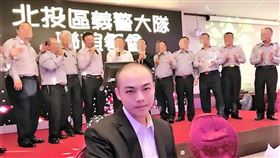 趙介佑曾參與北投民防義警的餐會，與地方人士關係良好（圖／翻攝趙男臉書）