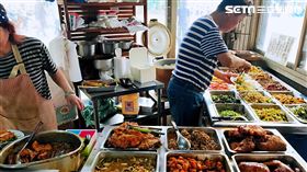 信任快餐 自助餐 快餐 菜單 滷雞腿 便當菜 熱騰騰 菜色 雞腿飯 排骨飯 番茄蛋花湯 海帶味噌湯（圖／記者許晶晶攝影）