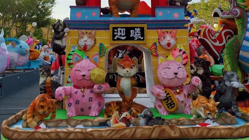 「牙籤」做花燈　竹監「吐」出貓大作