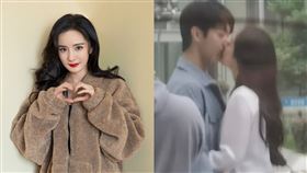  楊冪被直擊街頭熱吻！男星親完狂擦嘴3次（許凱 圖／翻攝自微博、楊冪微博