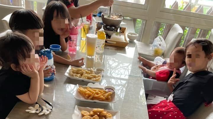 外出用餐佔2桌　5寶媽：想再生一個