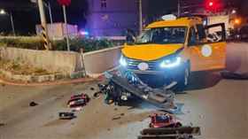 桃園,平鎮,計程車,小黃,車禍,大圳（圖／翻攝畫面）