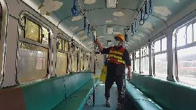 阿里山林鐵落實防疫  每天消毒至少3