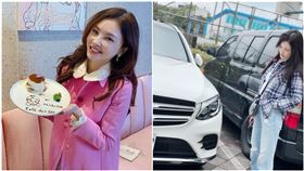 車子,何如芸,亮紅燈,輪子,胎壓(圖/何如芸臉書