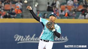 ▲富邦悍將二壘手林威廷。（圖／記者劉彥池攝影）