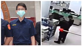 ▲據北市警局說法，中崙派出所前所長許書桓、巡佐傅榮光出在4月16日晚間7點多，格式化刪除凌晨的監視器畫面。（圖／翻攝畫面）