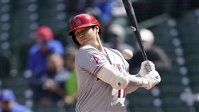 大谷翔平挨觸身球。（圖／美聯社／達志影像）