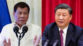 菲律賓總統杜特蒂（Rodrigo Duterte）、習近平（組合圖／翻攝自杜特蒂臉書、新華社）