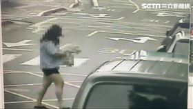 大安區聖母宮傳出砍人事件，外籍女子持水果刀刺傷志工後逃逸 翻攝畫面