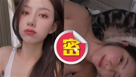 家家曬午睡床照，雙峰若隱若顯，疑似沒穿衣服。（圖／翻攝自IG／jiajia0119） 