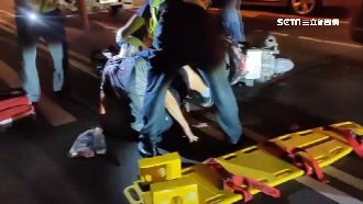 酒駕騎士路口直衝　追撞等紅燈貨車