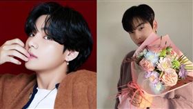 臉蛋天才票選車銀優，BTS金泰亨。(圖／BTS,車銀優IG)