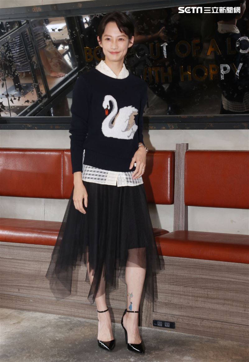 簡嫚書出席台灣首部美食結合警匪動作的影集「美食無間」卡司發佈會。（記者邱榮吉/攝影）