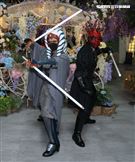 達斯魔、阿索卡出席星戰日。（記者邱榮吉/攝影）