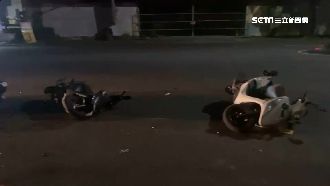 闖紅燈飆車給警追　2車騰空摔飛送醫