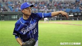 ▲富邦悍將先發投手陳仕朋7局失2分苦等不到隊友火力支援。（圖／記者劉彥池攝影）