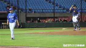 ▲富邦悍將先發投手陳仕朋退場。（圖／記者劉彥池攝影）