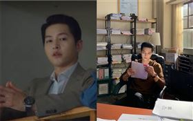 韓國男星宋仲基於《黑道律師文森佐》在劇中配戴HUBLOT BIG BANG 精鋼陶瓷計時碼錶。（圖／翻攝自Netflix）