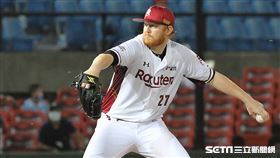 ▲樂天桃猿先發投手霸林爵。（圖／記者劉彥池攝影）