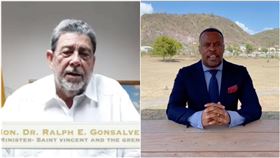 聖文森及格瑞那丁總理Hon. Dr. Ralph E. GONSALVES(左)、聖克里斯多福及尼維斯外交部長Hon. Mark Brantley(右)(組合圖)