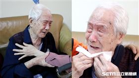 7旬奶奶送母親節蛋糕 百歲爺淚收下／弘道老人福利基金會提供