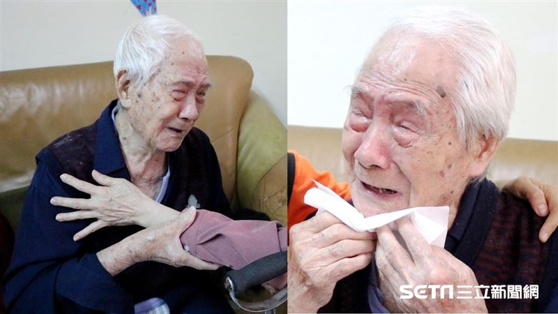他們登門送蛋糕　百歲爺淚：有客人了