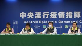 ▲0508 CDC記者會，羅一鈞、周志浩、陳時中、莊人祥（圖／指揮中心提供）