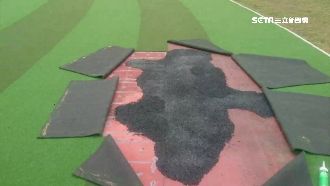 獨／運動跑道花7百萬　1個月就補丁