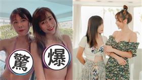 董梓甯在母親節當天曬出多張與媽2人辣照。（圖／翻攝自董梓甯臉書）