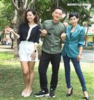 李秀媛、田定豐、林上筳跨入以蔬食為主的椅電商產業。（記者邱榮吉/攝影）