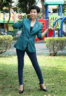 李秀媛跨入以蔬食為主的椅電商產業。（記者邱榮吉/攝影）