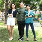 李秀媛、田定豐、林上筳跨入以蔬食為主的椅電商產業。（記者邱榮吉/攝影）