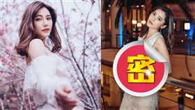 邱慧雯以白中空禮服，下身搭配銀半透繡裙罕見大解放。（圖／邱慧雯IG）

