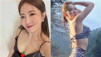 雞排妹下面洩黑影　謝忻穿比基尼跟上