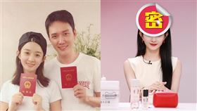 趙麗穎離婚後首次公開露面，被發現頭頂似乎戴髮片。（圖／翻攝自圈內教父微博）