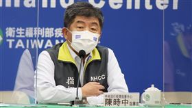 陳時中表示，教育部已辦的很有經驗，本週國中會考不會停。（圖／指揮中心提供）