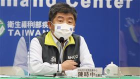 陳時中表示，教育部已辦的很有經驗，本週國中會考不會停。（圖／指揮中心提供）