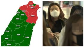 全面警戒！各縣市「本土確診」一次看　雙北、桃、宜都紅燈，組合圖/疾管署、資料照