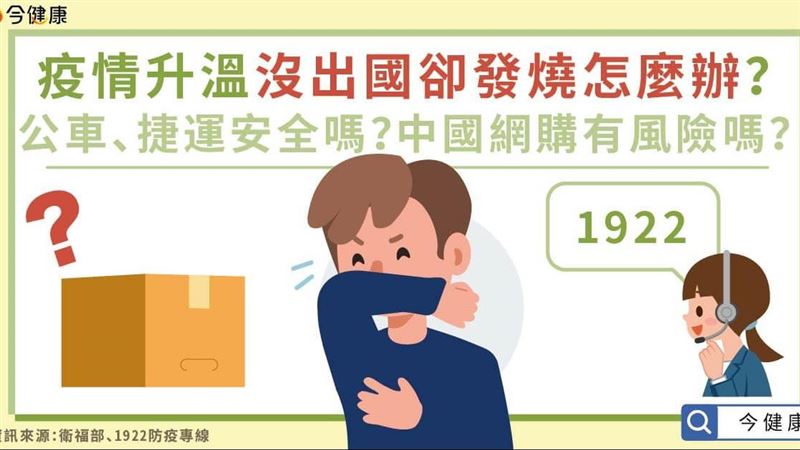 沒有出國接觸史　出現咳嗽發燒怎麼辦