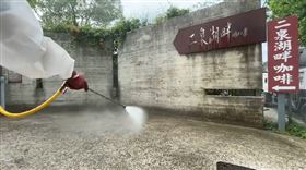 二泉湖畔咖啡,消毒,確診者,峨眉（圖／翻攝畫面）