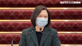 蔡英文發表敞廳談話。（圖／總統府提供）